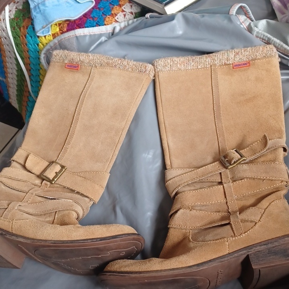 Rocket Dog Tan Suede Mid Calf Boots, Sz 7.5